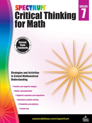 cover image of Spectrum Critical Thinking for Math, Grade 7